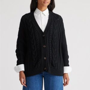 Quince 100% Organic Cotton Oversized Cable Cardigan